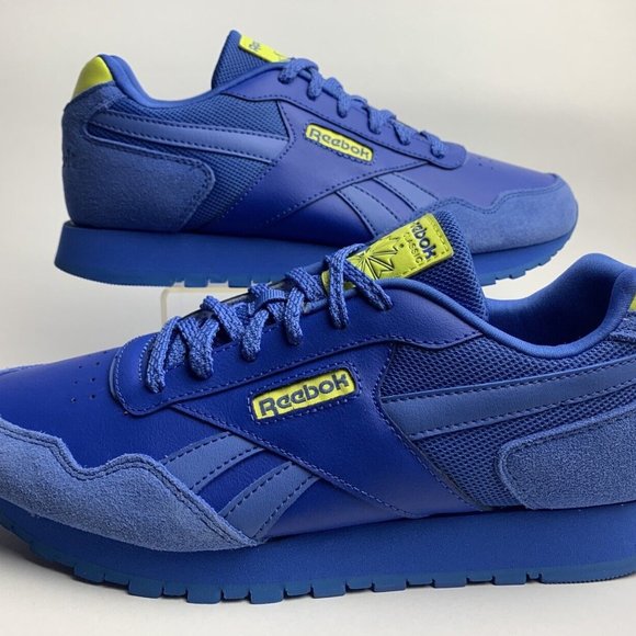 NEW Reebok Classic Harman Run Blue/Yellow Womens Ortholite Running Shoes Sz 5.5 - Picture 2 of 6